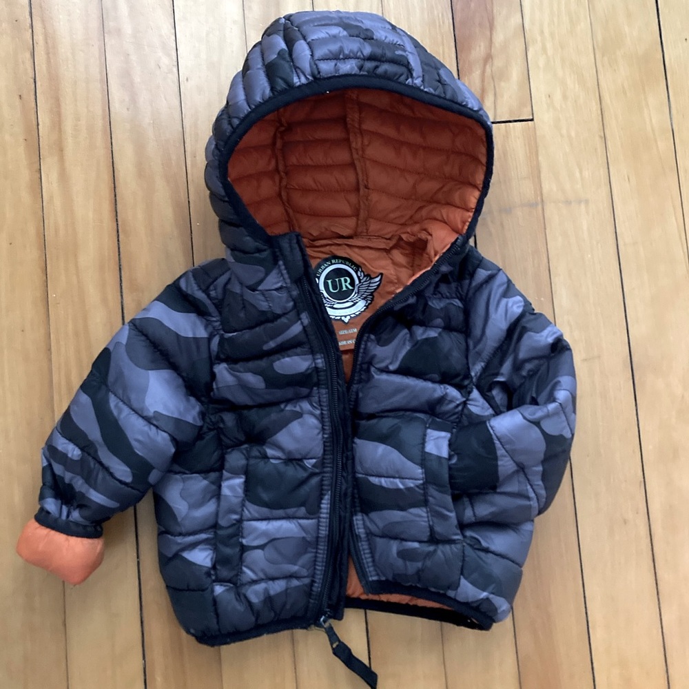 Infant Army Print Winter Jacket